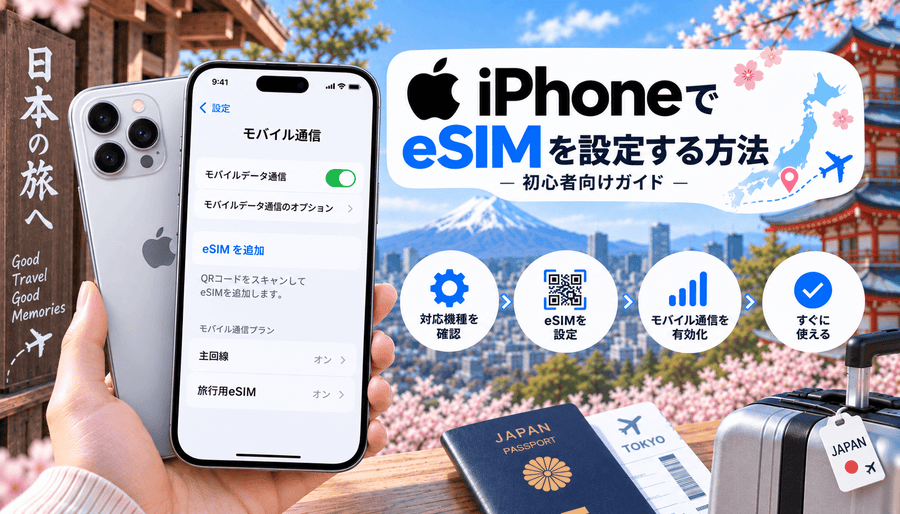 iPhoneでeSIMを設定する方法|初心者向けガイド