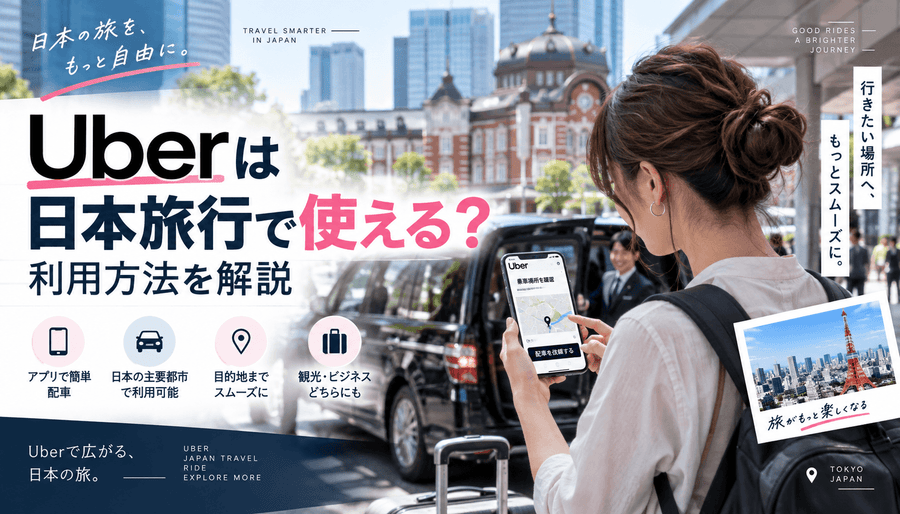 Uberは日本旅行で使える?利用方法を解説