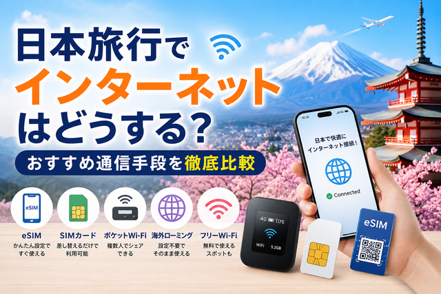 日本旅行でインターネットはどうする？おすすめ通信手段を徹底比較
