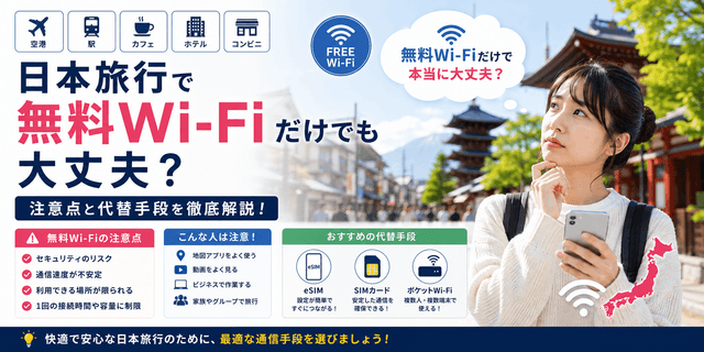 日本旅行で無料Wi-Fiだけでも大丈夫？注意点と代替手段