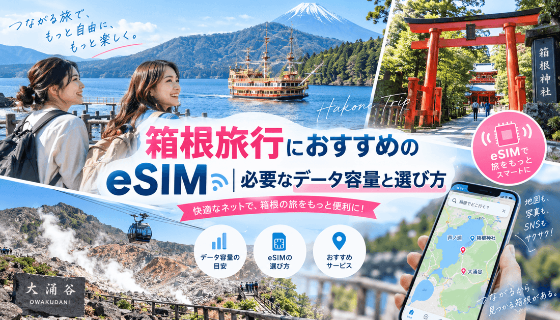 箱根旅行におすすめのeSIM｜必要なデータ容量と選び方