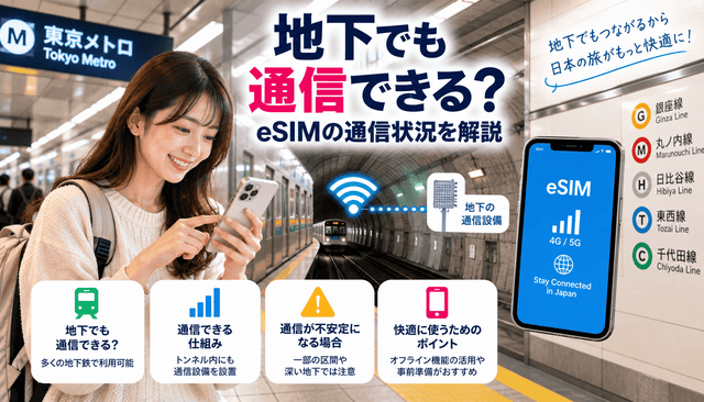 地下でも通信できる？eSIMの通信状況を解説