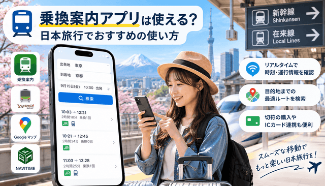 乗換案内アプリは使える？日本旅行でおすすめの使い方