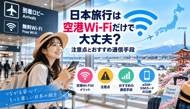 日本旅行は空港Wi-Fiだけで大丈夫？注意点とおすすめ通信手段