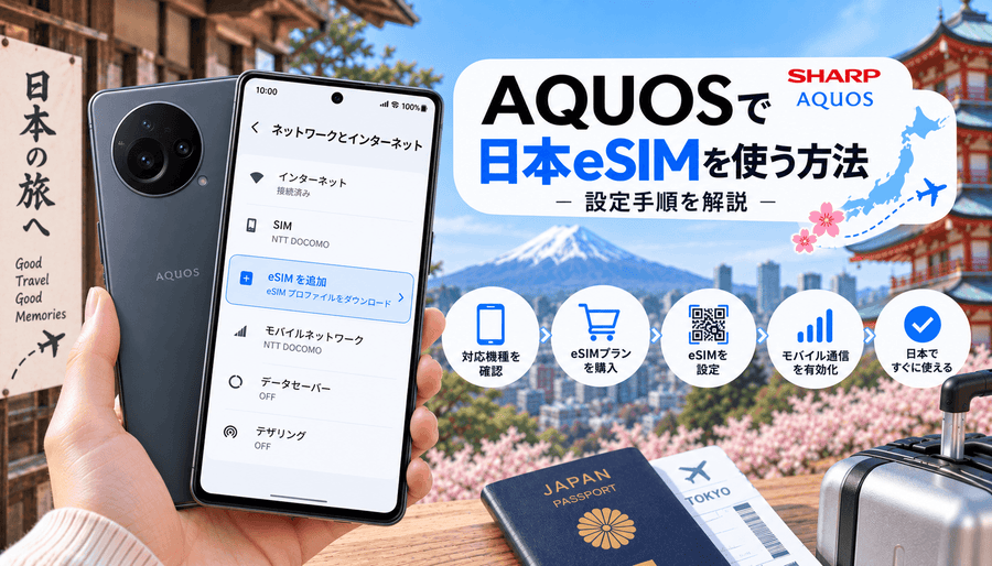 AQUOSで日本eSIMを使う方法｜設定手順を解説
