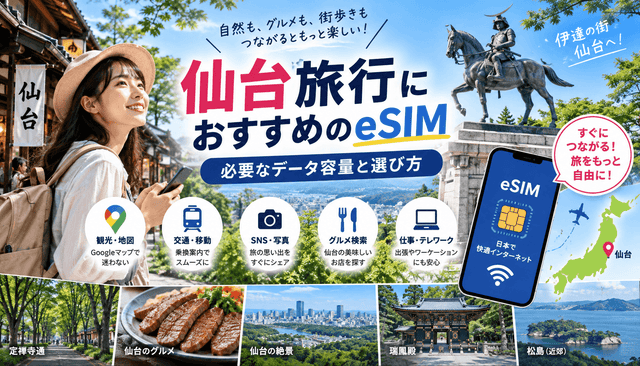 仙台旅行におすすめのeSIM｜必要なデータ容量と選び方