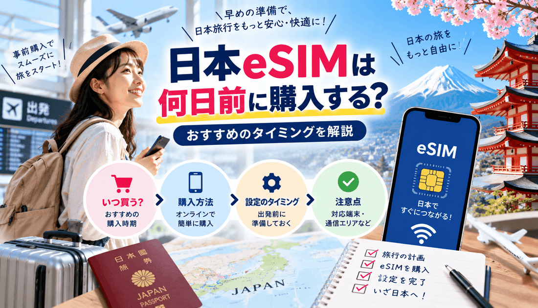 日本eSIMは何日前に購入する？おすすめのタイミングを解説