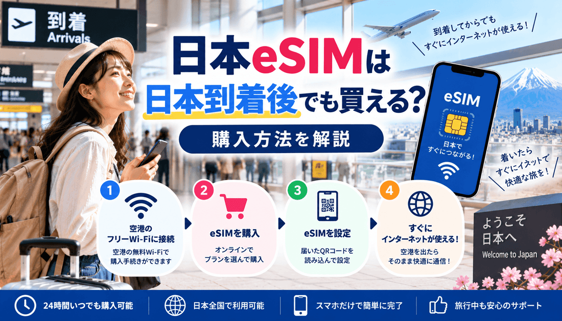 日本eSIMは日本到着後でも買える？購入方法を解説