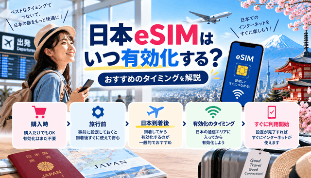 日本eSIMはいつ有効化する？おすすめのタイミングを解説