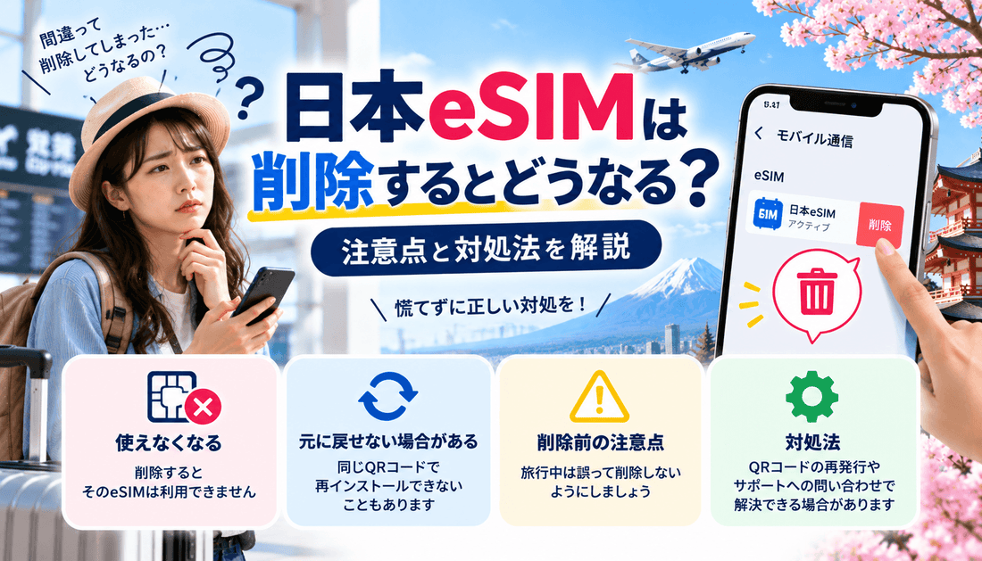 日本eSIMは削除するとどうなる？注意点と対処法
