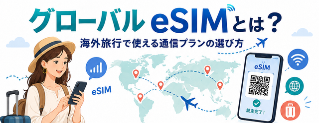 グローバル eSIMとは？海外旅行で使える通信プランの選び方