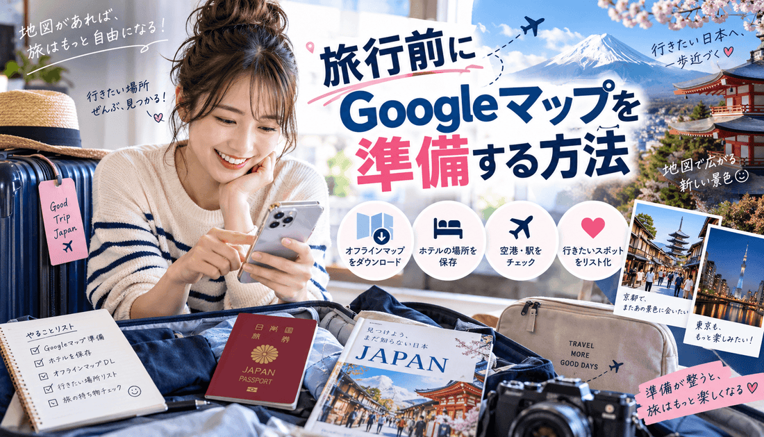 旅行前にGoogleマップを準備する方法