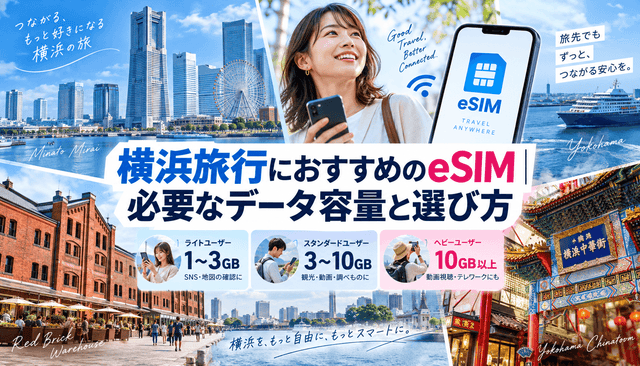 横浜旅行におすすめのeSIM｜必要なデータ容量と選び方