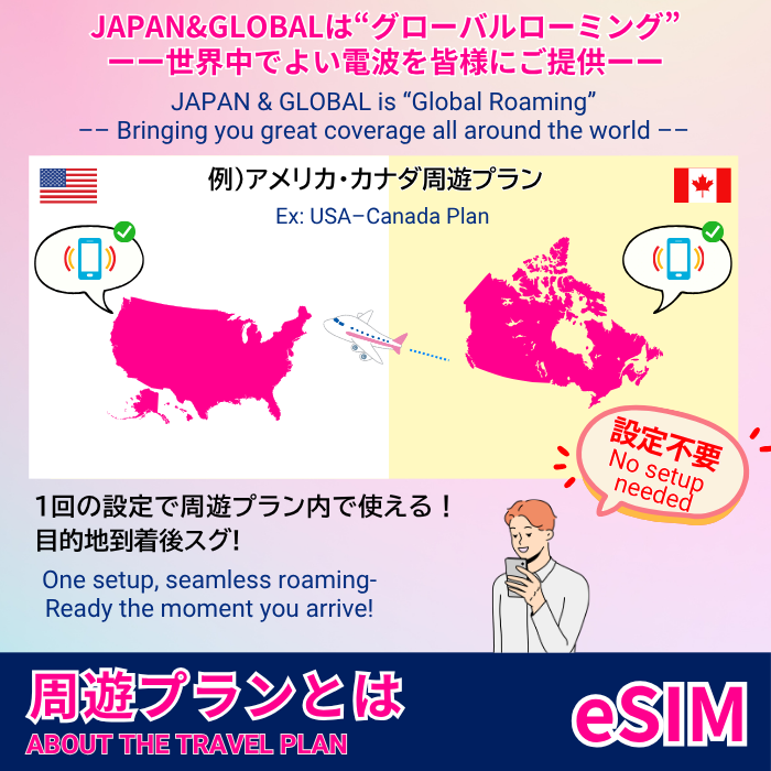 アメリカ/カナダ | eSIMデータ通信