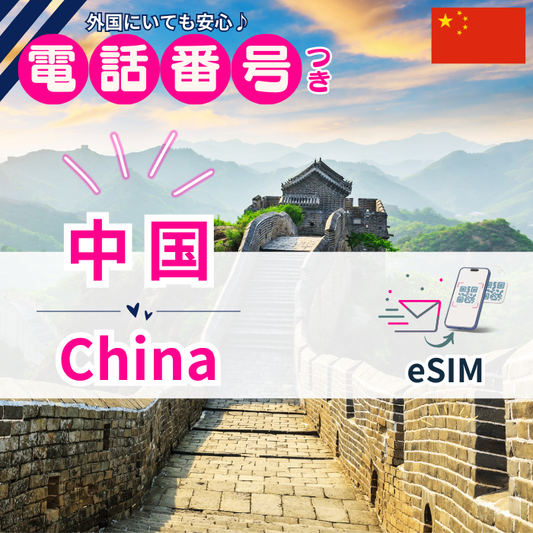 中国| 番号付き eSIMデータ通信