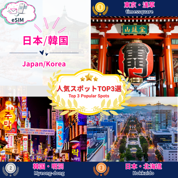 日本/韓国 | eSIMデータ通信